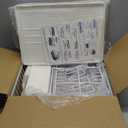 7 code Large Dish Drying Rack, 2-Tier Dish Racks for Kitchen Counter, Detachable Large Capacity Dish Drainer Organizer with Utensil Holder, Dish Drying Rack with Drain Board, White