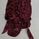Avidlove Lingerie for Women Sexy Halter Lace Babydoll Dress Open Front Chemise Boudoir Nighty XS-5XL (Small, Burgundy Butterfly)