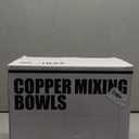 Samma Copper Mixing Bowl Set - Stainless Steel Body with Black Silicone Bottom - 3 Piece Set with Lids