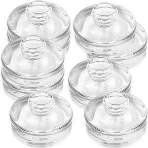 Nexboraque 8 Pack Fermentation Glass Weights with Easy Grip Handles, Clear Canning Weights and Pickling Glass Weight for Wide Mouth Mason Jars, Fermenting Kit, Kimchi, Sauerkraut