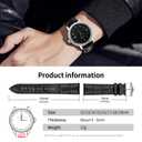 ULLCHRO Genuine Leather Watch Strap Quick Release Watch Band Vintage Alligator Grain Leather Strap Premium Top Grain Band with Stainless Steel Buckle, Soft Brown Calfskin for Men Wrist (12mm, Black)