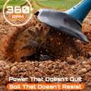 Seesii Cordless Tiller Cultivator, 20V Electric Tiller for Gardening with 2 x4.0Ah Batteries, 9" Tilling Width 6.6" Depth, Lightweight Adjustable Handle Rototiller for Lawn, Weeding & Soil Cultivation