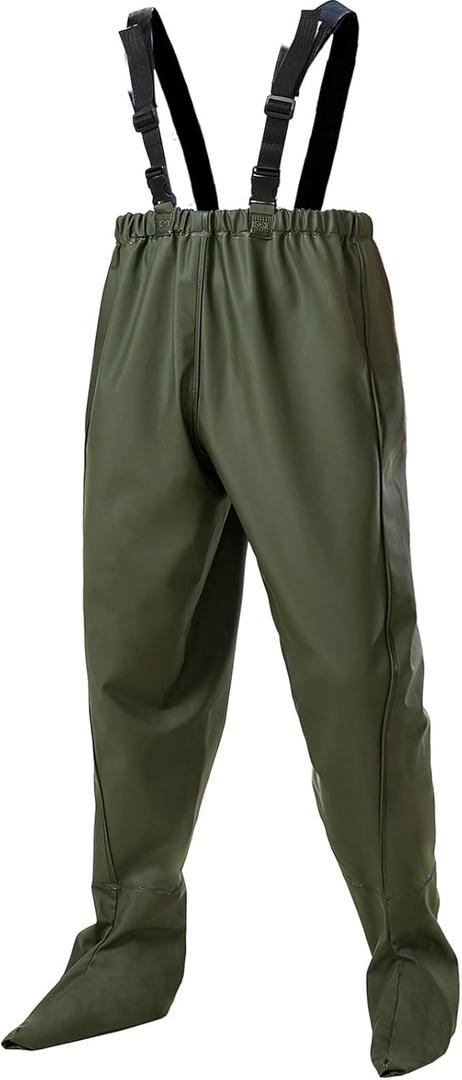 Men's Fishing Waders, Lightweight Breathable Chest Waders for Men, Waterproof Fly Fishing Waders (Large)