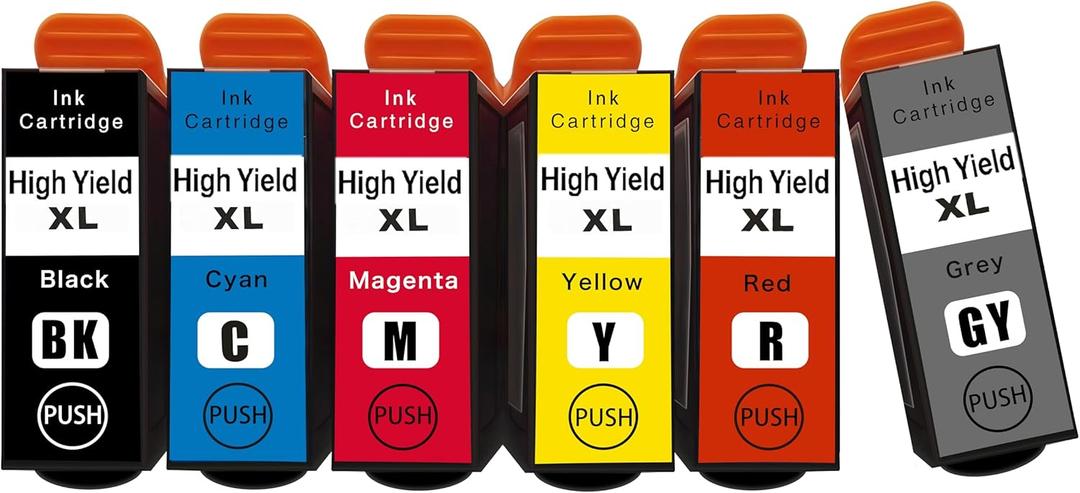 High Yield Ink Cartridges Replacement for Expression Photo XP-15000 Printer(6-Pack)