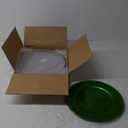 Green Beaded Chargers (PACK of 12) Green Charger Plates Set of 12 Polypropylene Material, Xmas Charger Plates Charger & Service Plates (Green Beaded)