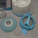 PETGEEK Dog Treat Dispenser with Button, Automatic Dog Feeder with Remote Control and Dual Power Supply, Dogs Puzzle Toys and Interactive Pet Stimulation Toys for Indoor/Outdoor Play (Blue)