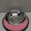 6 Pack Stainless Steel Dog Bowls, Non-Slip Stackable Dog Food and Water Bowls Set with Removable Rubber Base for Dogs Cats