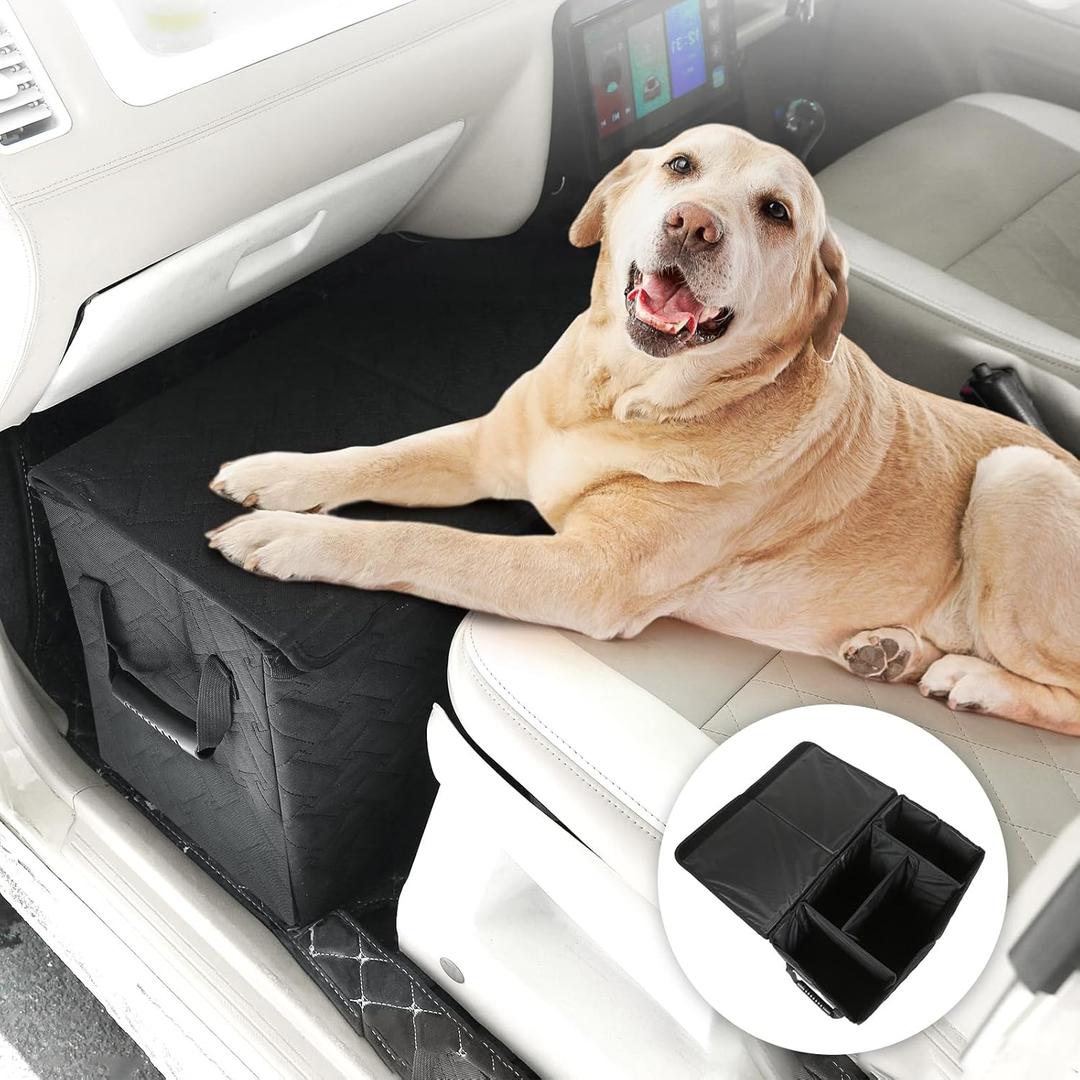 Car Seat Extender for Large Dogs, Front & Back Seat Extender for Dogs up to 180 LBS with Large Storage for SUV or Small Trucks, Gap Filler Prevent Pets from Falling (Normal Size: 20L*10.6W*14.6H)