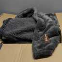 Bearhug Electric Blanket King Size 100"x 90", Dual Controllers Heated Blanket, Reversible Faux Fur & Sherpa, Over-Heat Protect, 10 Heating Levels, ETL, Machine Washable (Marble Black)