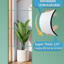 Shatterproof Wall Mirror Full Length for Bedroom, Acrylic Gym Mirrors For Home, Extra Thick: 0.12 inch, 12 x 12 inch x 4 Pcs, Workout Mirrors Safe for Kids, Over The Door, Long Wall Mounted