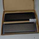 PATIKIL 10 x 3 Inch Door Air Vent Cover, 2 Pcs Aluminum Grille Ventilation Cover Louvered Diamond Hole with Mounting Screws for Cabinet Wardrobe Door, Black