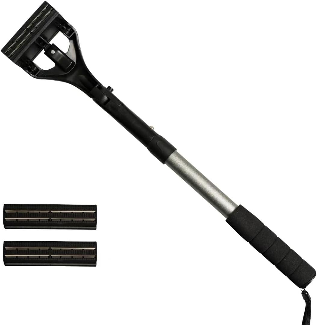 EASACE Back Hair Shaver for Men, DIY Body Grooming, Safety Blade, Extension Handle, Wet & Dry Use