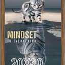 20x30 Frame Brown, Rustic 30x20 Picture Poster Frame, Horizontal Vertical Hanging, Large 20 by 30 Gallery Family Concert Portrait Photo Frame Anniversary/Birthday/Wedding/Thank you/Christmas Gift