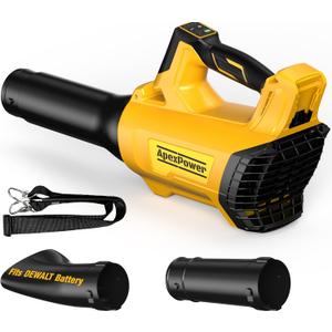 Cordless Leaf Blower for DEWALT 20V Max Battery, 650CFM/160MPH 26000RPM Brushless Leaf Blower Cordless w/Turbo & 4 Speed Modes, Lock-On Switch, Electric Leaf Blowers for Lawn Care, Blowing Wet Leaves