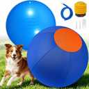 Herding Ball for Dogs, Upgraded Durable 18" Dog Herding Ball for Australian Shepherd, Collie Horse Ball for All Breeds, Herding Dog Toys Indoor Outdoor Play Exercise (Blue-Orange, M)