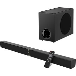 Sound Bar with Subwoofer,120W Soundbar for Smart TV Surround Sound Home Theater System Bluetooth 5.3 Audio Compatible with ARC, AUX, Optical