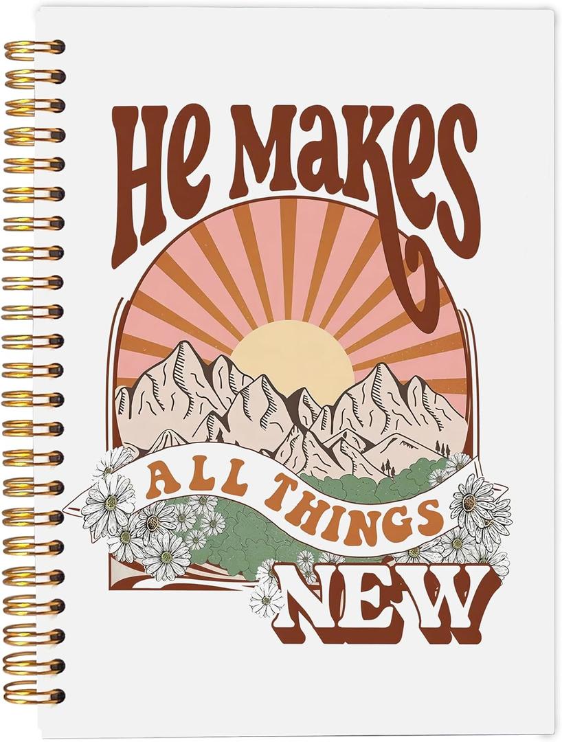 Christian Spiral Notebook,Christian Journal,Christian Notebook for Women Men Writing,Bible Cover Spiral Notebook 8.35.5 Inch