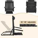 GlikCeil Adjustable Lifting Bed Backrest with Armrest Large Folding Bed Rest Sitting up Multifunction Portable Backrest Support with Pillow for Neck Head Lumbar Elderly Patient Read Eat