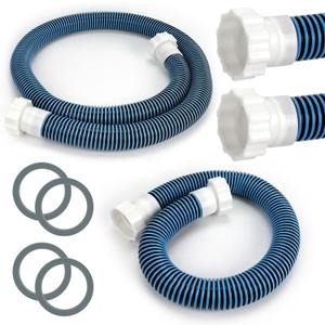 2 Pack 1 1/2 Pool Hose for Above Ground Pools 6ft&3ft Long Pool Pump Replacement Filter Hoses 1.5" EVA Swimming Pool Filter Hose for Filters Pumps, Saltwater Systems and Sand Filters (Blue)