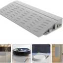 Cabilock Robot Vacuum Threshold Ramp Mat 8.27 Inch Non-Slip Doorway Ramp for Home Use Enhances Sweeping Robot Hill Climbing and Wheelchair Scooter Transition (Gray)