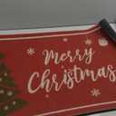 Oujilidemat Christmas Coir Doormat 30x17 Inch with Xmas Tree Design, Non-Slip Heavy Duty for Outdoor Porch, Merry Christmas Welcome Mat, Holiday Decoration
