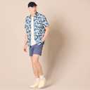 Amazon Essentials Slim-Fit Men's Short Sleeve Button Down Shirt (Blue, S)