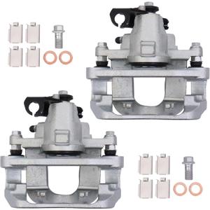 KUIPERAUTO 2PCS Rear Disc Brake Caliper Assembly w/Bracket Compatible for 2008-2012 Chrysler Town & Country/Dodge Grand Caravan / 2009-2012 Volkswagen Routan 18-B5080 18-B5081