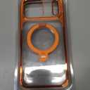 CASEKOO Glossy 360 Spin Magnetic Stand for iPhone 17 Pro Max Case [Fit for MagSafe][17FT Military Protection] Slim Hand-Polished Frame Titanium Alloy Sturdy Stand 6.9", Glossy Cosmic Orange