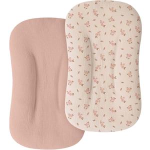 Mi Flor Muslin Baby Lounger Cover 30.7"x20" Snug Fit for Snuggle Me Organic Infant Lounger Ultra Soft, Breathable, CPC Certified, Non-Shrink