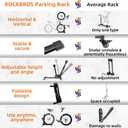 ROCKBROS Bike Stand 2-in-1 Vertical & Horizontal Bike Stand Floor Foldable Adjustable Bike Parking Rack for 24" -27.5" Mountain Road Bike Indoor Storage Garage