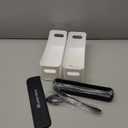 2 Pack Cabinet Organizer Storage, Adhesive Over Cabinet Door Organizer, No Drilling Space Saver Plastic Storage Containers Multi-Use for Kitchen Bathroom Office Bedroom, White