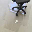 Kuyal 1/5" Thick Office Chair Mat, 36" x48" with Lip Heavy Duty Hard Computer Chair Mat, Under Desk Protector Carpeted Floors Mats, Easy Chair Movement, Can be Used on Carpet or Hard Floor, Ship Flat