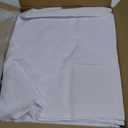 Obstal 4 Pack White Tablecloth Fitted Table Clothes for 6 Foot Rectangle Tables - Water Resistant Washable Fabric Polyester Rectangle Table Cover for Outdoor/Indoor Uses?72L x 30W x 30H Inches, White?