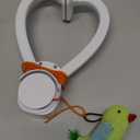 Interactive Cat Toys for Indoor Cats: Automatic Flying Bird Feather Wand Chase Exercise Enrichment Stimulation, USB Rechargeable Durable Safe Hanging Toy for Bored Kittens Adult Multi Cat Households (White)