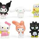 6pc Kawaii Anime Figures Cake Decorations for Kids Girls Happy Birthday Cake Toppers Cartoon Theme Party Decorations