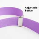 Alizeal Men's 4 Clips X-Back Solid Suspenders Pre Tied Bow Tie Set Elastic Adjustable Braces (Purple)