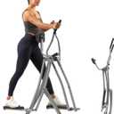 Sunny Health & Fitness Foldable Air Walk Elliptical, 30" inch Long Stride Full-Body Cardio Cross Trainer Glide Exercise for Home Office, SunnyFit App via Bluetooth with Optional Adjustable Resistance