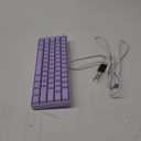 HK GAMING GK61 60% v3 | Hotswap Mechanical Gaming Keyboard | 61 Keys Multi Color RGB LED Backlit for PC/Mac Gamer | US Layout (Lavender, Cherry Mx Red)