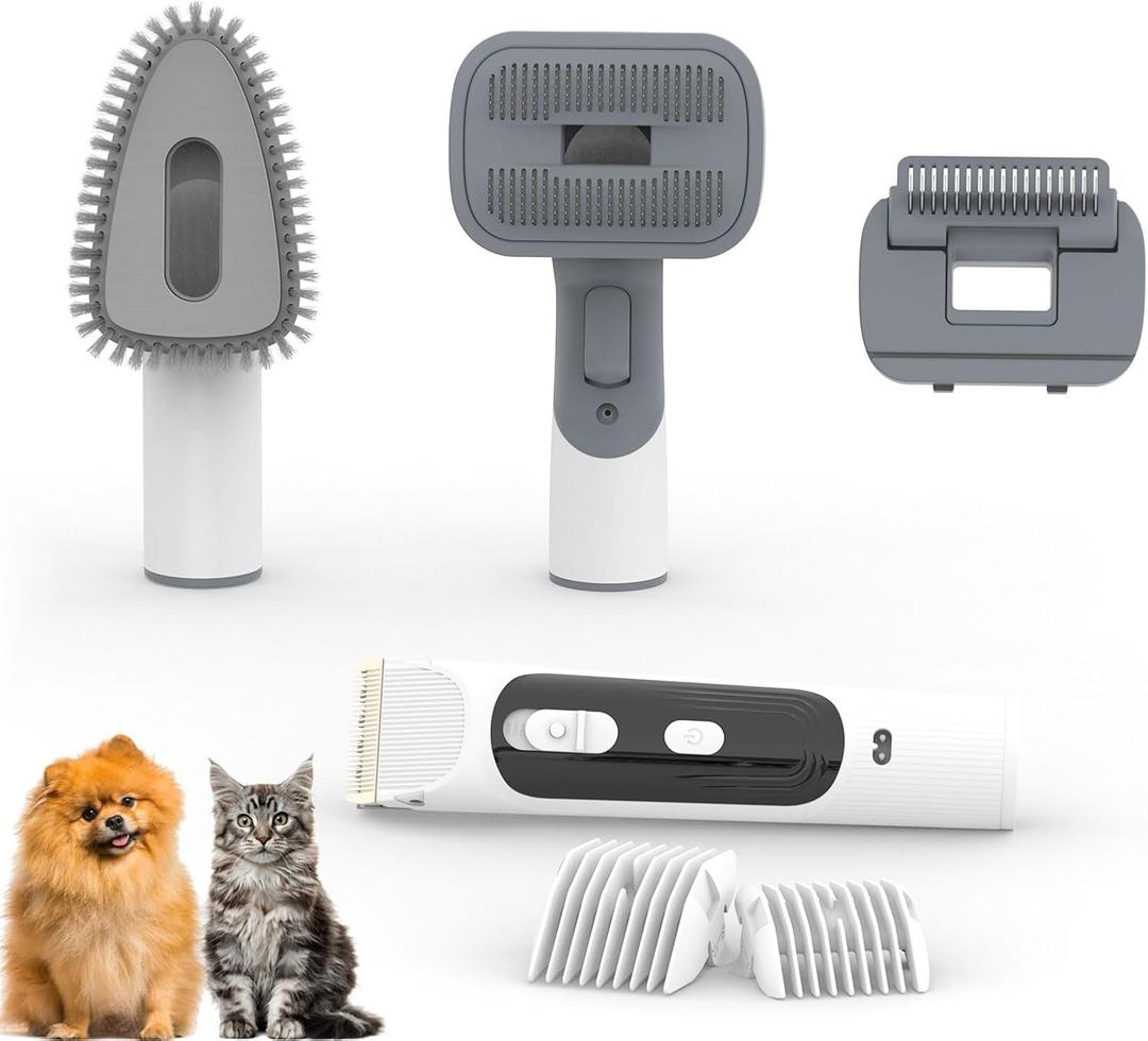 Verefa Pet Grooming Accessories Kit, Work with L20M Plus, Pet Hair Collected and Vacuumed, 5 Pet Grooming Tools for Dogs