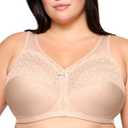 Glamorise Full Figure Plus Size MagicLift Moisture Control Bra Wirefree #1064 42DD