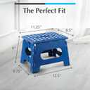 Handy Laundry Folding Lightweight Step Stool - Sturdy Enough to Support Adults and Safe Enough for Kids - Opens Easy with One Flip - Great for Kitchen, Bathroom or Bedroom (Blue) (9 Inch)