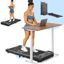 THERUN Walking Pad Treadmill Under Desk, Portable Mini Treadmill for Home/Office, Walking Pad Treadmill 2.5HP, Walking Jogging Machine with 265 lbs Weight Capacity Remote Control LED Display (W1 STARTER Black)