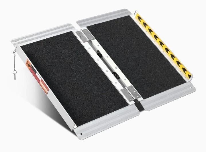 Orford Aluminum Alloy 2ft Nonskid Folding Wheelchair Ramp/Sl