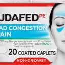 Sudafed PE Non-Drowsy Head Congestion + Pain Relief Caplets with Ibuprofen 200 mg & Phenylephrine HCl 10 mg, Nasal Decongestant & NSAID Pain Reliever & Fever Reducer, 20 ct