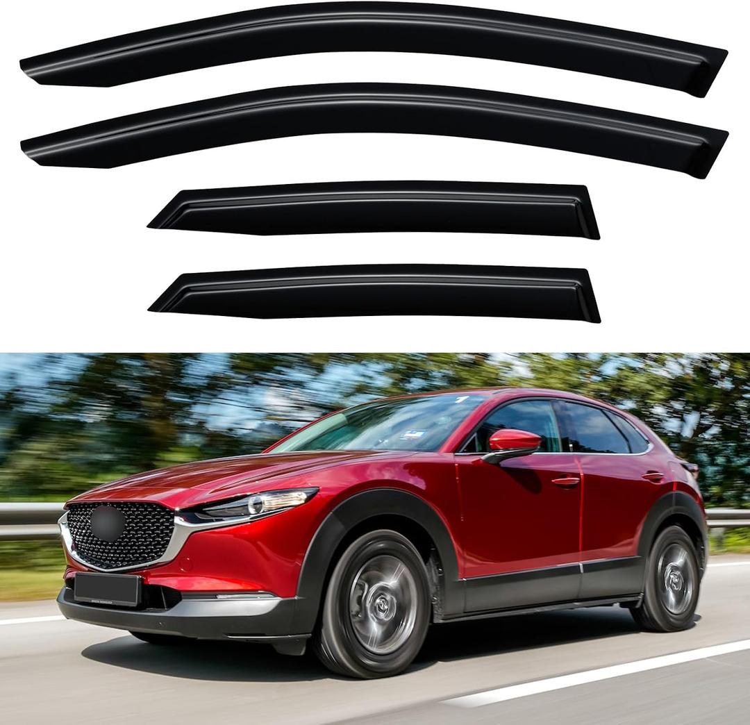 Window Visors Rain Guards for 2020-2026 Mazda CX-30, Out-Channel Window Vent Wind Deflectors Visors Shades for 20-25 Mazda CX30 2.5 S Select Sport Preferred Premium Turbo