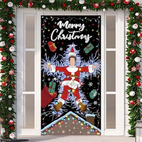 Griswold Family Cousin Eddie Christmas Vacation Door Cover - Funny Christmas Banner Decor for Home & Party