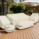 Porch Shield Patio Chair Covers -Waterproof Outdoor Lounge Deep Seat Lawn Chair Cover - 30W x 33D x 34H inch, Beige
