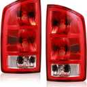Boine Tail Light Compatible With 2002 2003 2004 2005 2006 Dodge Ram 1500 2500 3500 Rear Light Brake Lamps - Bulb and Harness Included Replaces CH2800147 CH2801147