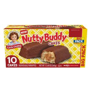 3 x Little Debbie Nutty Buddy Cake Big Pack, 12.68 Oz Box (EXP 08/02/26)