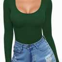 MANGOPOP Womens Scoop Neck Short Sleeve Long Sleeve Slim Fit T Shirt Tunic Tops Tee (Large)